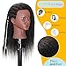 Demides Mannequin Head Human Hair 16’’, Braiding Doll Practice Head Made by 100% Real Hair, Cosmetology Manikin Head for Hairdressers Practice Braiding Hair Styling with Clamp Stand