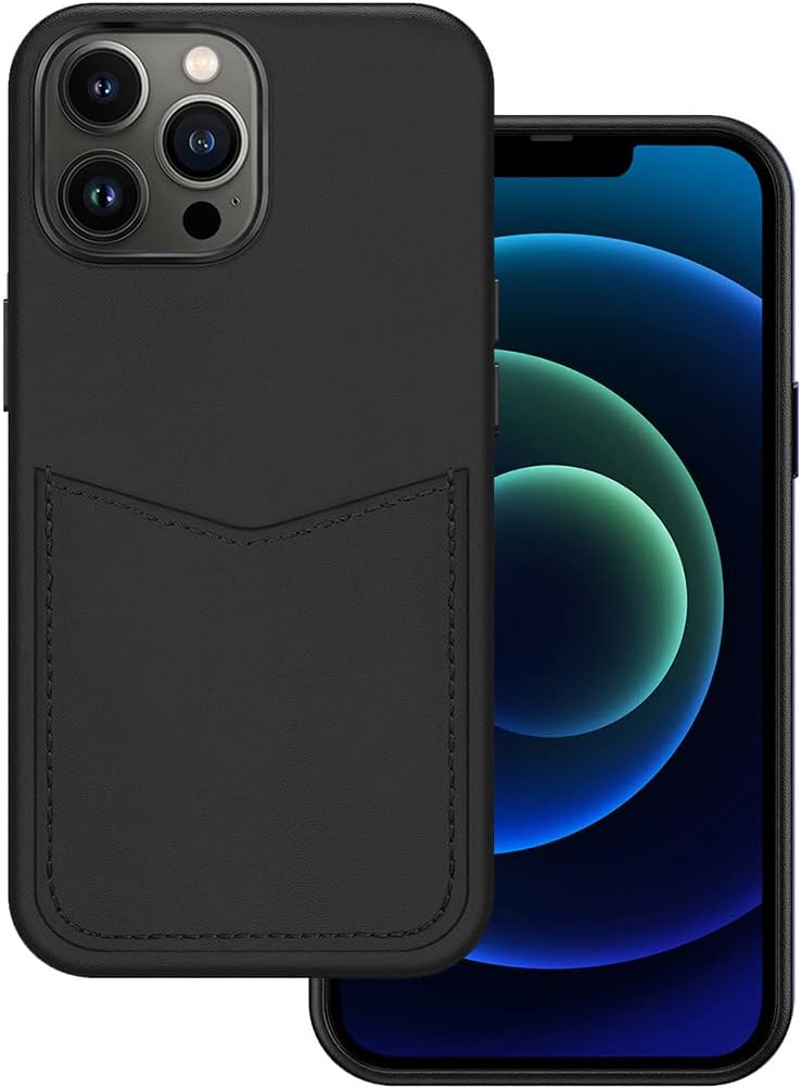 Designed for iPhone 13 Pro Wallet Case,Genuine Cowhide Leather Case Embossed Crocodile Pattern for iPhone 13 Pro with Card Holder Built-in Magnets for MagSafe Charging-Croco Umber