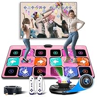 FWFX Dance Mat for TV, Wireless Musical Electronic Dance Mats with HD Camera, Double User Non Slip Dancing Mat Games for Kids and Adults, Birthday Gifts for Girls Boys