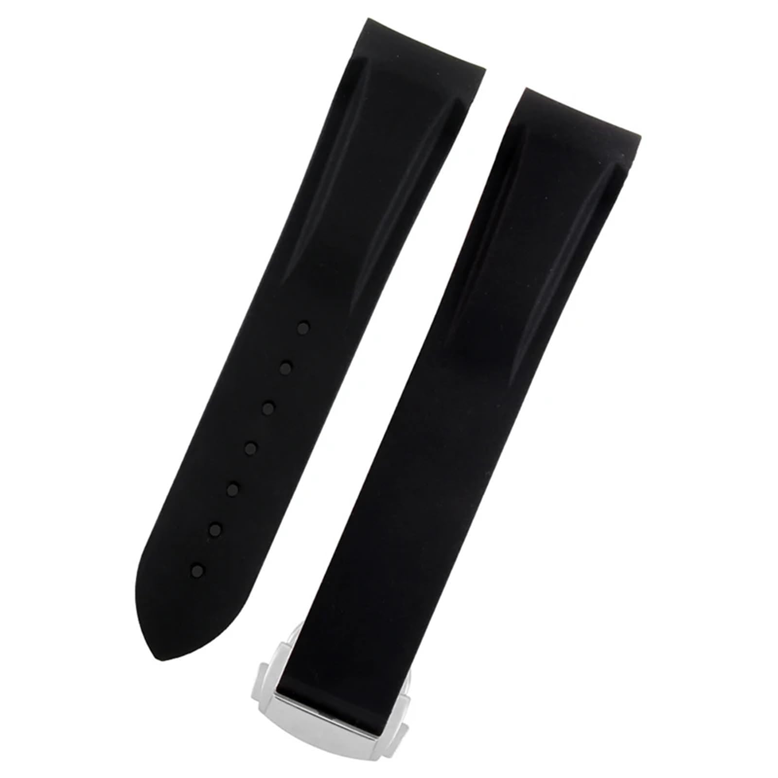 Cinturino per Orologio in Gomma con estremità Curva da 20 mm e 22 mm per Cinturini per Orologi con Fibbia Pieghevole Braccialetti di Lusso Cinturini in Silicone