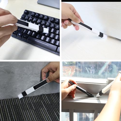 Fosoloni 15 Stück Fensterrillen Reinigungswerkzeug Set, Reinigungsbürsten für Fensterschlitze, Bürste Fensterrahmen Reiniger FensterreinigungsbüRste Fensterrillen für Küche, Badezimmer