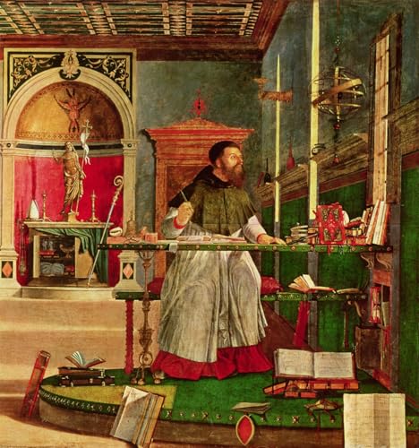 Vision de saint Augustin Toile Carpaccio 60x90cm Impression Art Mural Décoration Maison