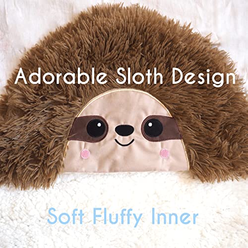 Sloth Blanket For Adults Sloth Hooded Blanket Sherpa Fleece Sloth Hoodie Cloak Wrap Sloth Gifts For Girls Women Men Kids Fluffy Warm Cozy Sloth Decor Plush Wearable Throw Super Soft Faux Fur #TOP2