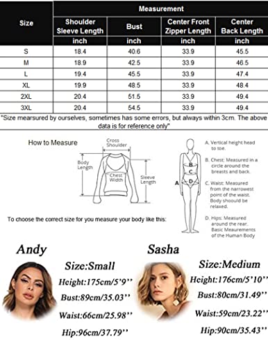 Ekouaer Women Zipper Robe 3/4 Sleeve Loungewear Full Length Nightgown Duster Housecoat With Pocket(Multicoloured 4,L) #TOP5