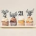 24 PCS 21st Birthday Cupcake Toppers legal Hello 21 Twenty One Cupcake Picks 21st Birthday Cake Decorations Supplies Black