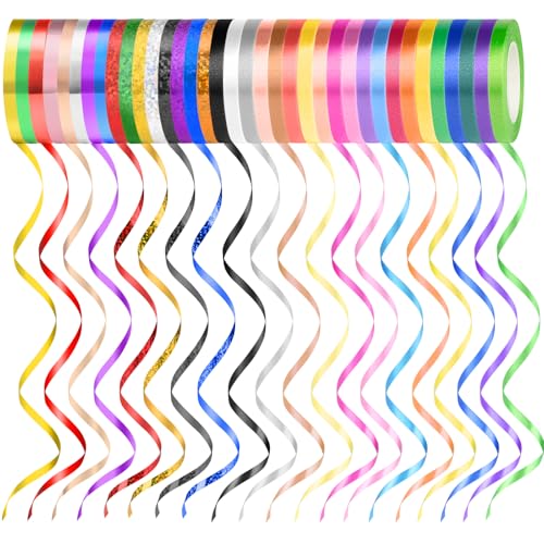 NEBURORA 36 Rolls 36 Colors Curling Ribbon 1/5 Inch 11 Yards Balloon String Ribbon for Gift Wrapping Birthday Graduation Festival Wedding Party Decor Florist Art Craft Decor