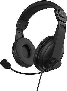 Gaming Headset, Gaming Headphones, Earphones, Wired Headset, with Microphone, Noise Cancelling Headphones, Stretchy, Computer Earphones, Comfortable Wearing, Lightweight, Unisex, Present, Black