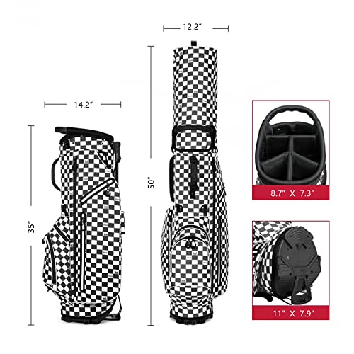 Pgm Golf Stand Bag,Golf Bag With 5 Way Divider & 4 Organizer Pockets Storage Portable Travel Bag With Padded Strap Golf Bag For Men & Women #TOP2
