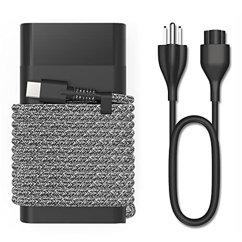 New Slim Hp 65W Usb-C Power Adapter Fit Hp Spectre X360 Charger,Dell Latitude 7275 7370 5420 Xps 13 9250 9360 9365 9370 9380 9550 Chromebook 3100 3400 Fast Charging Type C Travel Laptop Power Adapter #TOP16