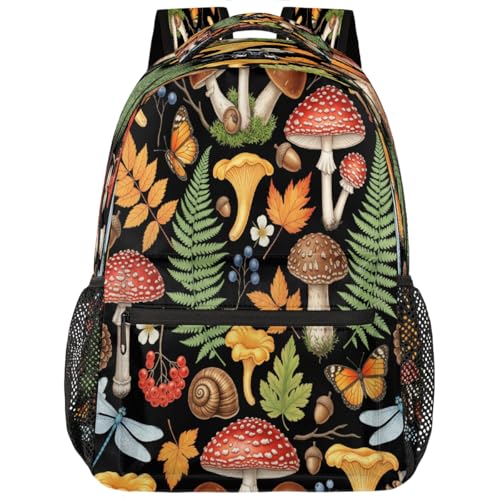Mochila escolar de hongo oto&ntilde;al para campus universitario y viajes