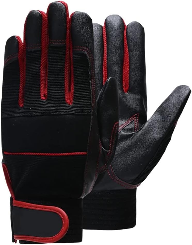 Work Gloves Ultrathin Microfiber Ottoman Safety Glove Wear-resistant Black White Stitching Mitten