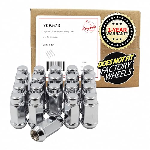 Wheel Accessories Parts 20 Pcs M14 x 2 14 x 2 Thread Bulge Acorn 1.90