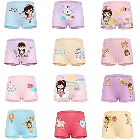 Girls' Knickers 12 Pack Girls Underwear Comfortable Briefs Girls Cotton (7-9 Years) Size:XL Orange Cover