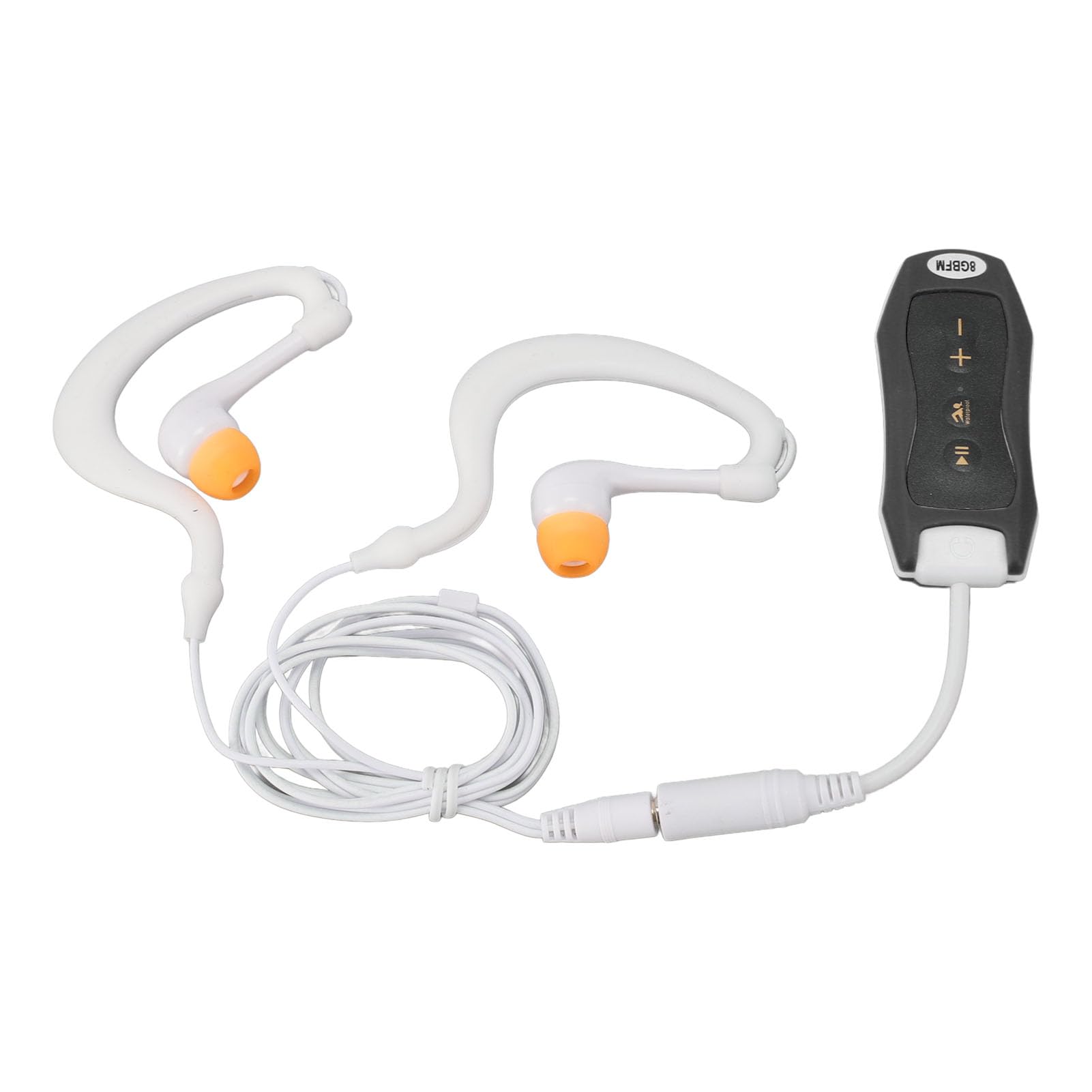 Jectse Lettore MP3 da 8 GB con Auricolare, Lettore Musicale Impermeabile IPX8, Lettore Musicale HiFi Portatile Ricaricabile da 120 MAh, per Nuoto, Immersioni, Corsa (BLACK)