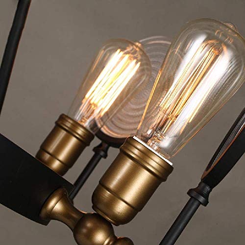 Lustre de plafond style industriel E27 abat-jour en verre salon