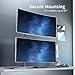 VIVO Dual Vertically Stacked Ultra-Wide Monitor Desk Mount with Extension Arms, Extra Tall Heavy Duty Adjustable Stand for 2 Ultrawide Screens up to 43 inches, 50 lbs Capacity, Black, STAND-V202T