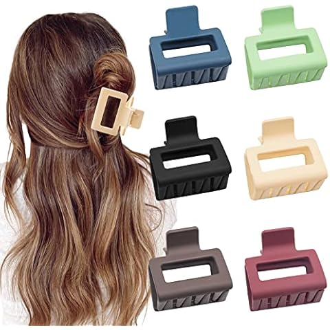 Selistamm 6PCS Matte Hair Claw Clips Cover