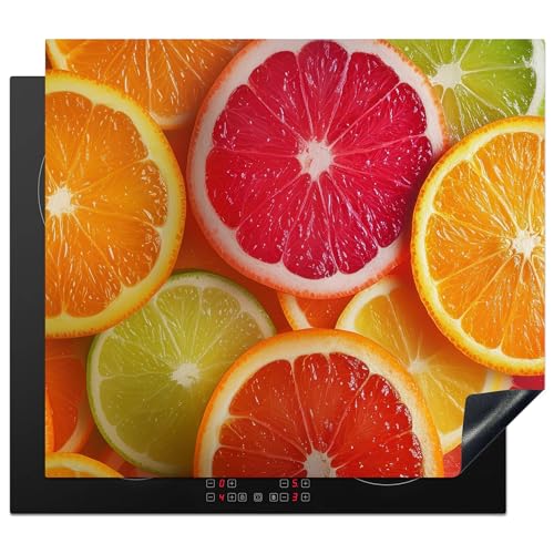 KitchenYeah© Protector Vitroceramica 59x52 cm Tapa para induccion Placa Encimera Cubre de Protectora Cocina Fruta - Colorida - De Cerca
