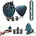 DND Dice Set (7 Pieces) and 3D Printed Dragon Egg,Easter Basket Stuffers,Fidget Toys,Surprise Dragon Egg and Polyhedral Dice Set with Gift Box,Playing Game with Dragon Eggs for RPG DND MTG