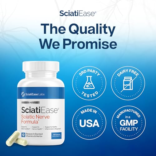 Image of SciatiEase Sciatic Nerve Health Support Supplement, 120 Capsules