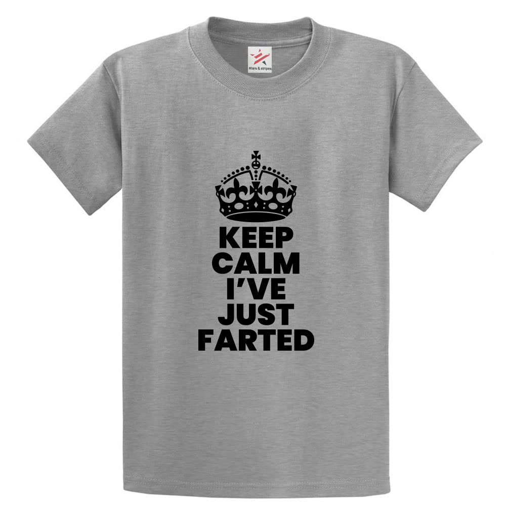 Keep Calm I've Just Farted Funny Classic Unisex Adults T-Shirt(XXL, Heather Grey)