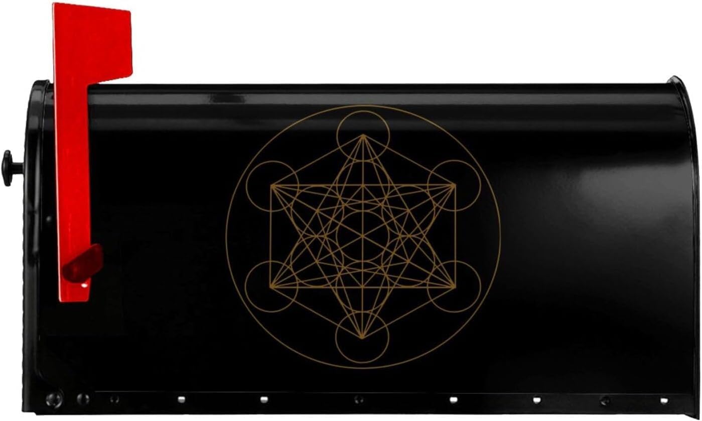 Metatron's Cube Magnetic Waterproof Mailbox Cover Home Decoration Mailbox Cover 21x18 in
