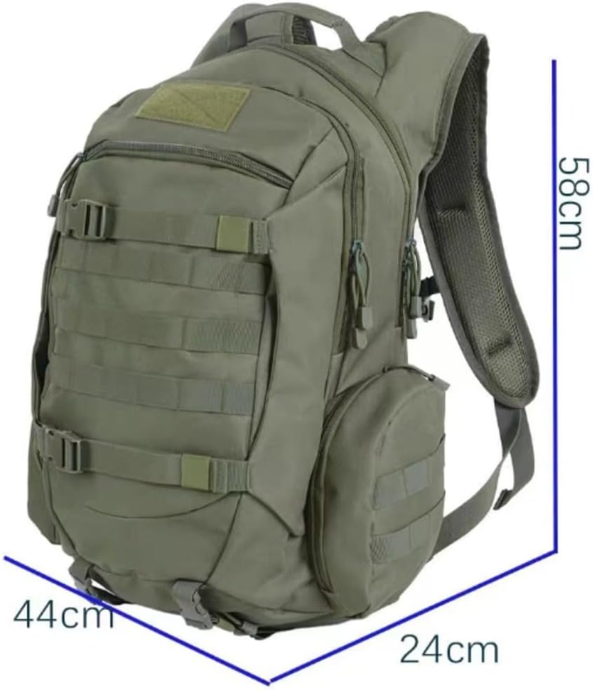 [Hrzisda] アウトドア用 キャンプトレッキングリュック45 L大容量ダブルショルダー男性戦術迷彩防水ショルダーバッグミリタリ