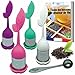 4 infusi da tè + 1 cucchiaio + ebook [Normes CE – Silicone qualità Premium] Sfera da tè originale – Filtro/Diffusore/Colino Extra Fine – Infusore Inox The Vrac, Infusion, Tisane – Tazza e Teiera