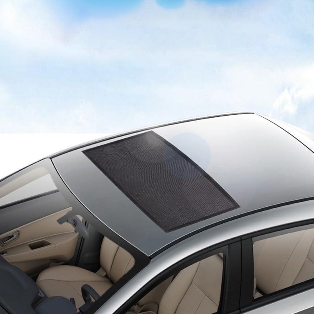 Copertura magnetica per tettuccio apribile dell'auto, in rete, facile installazione, fornisce protezione solare e ventilazione (100 x 65 cm)