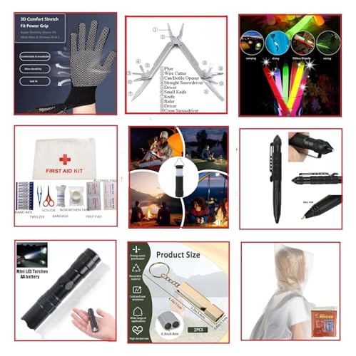 image for SHARP CASTLE 26-in-1 Outdoor Survival Gear Kit with Heavy-Duty Storage