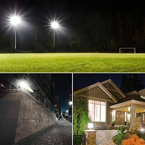 Lepower Led Flood Light Outdoor, 150W Led Work Lights Plug In, 11000Lm 6000K White Light, Ip66 Waterproof Outdoor Floodlights For Garage, Playground, Backyard, Basketball Court(2 Pack) #TOP6