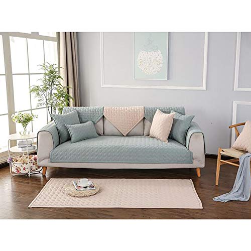 Housse de canapé matelassé coton style nordique vert