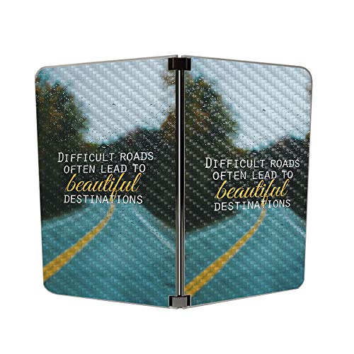 Image of MightySkins Carbon Fiber Skin for Microsoft Surface Duo - Difficult Roads | Protective, Durable Textured Carbon Fiber Finish | Easy to Apply | Made in The USA