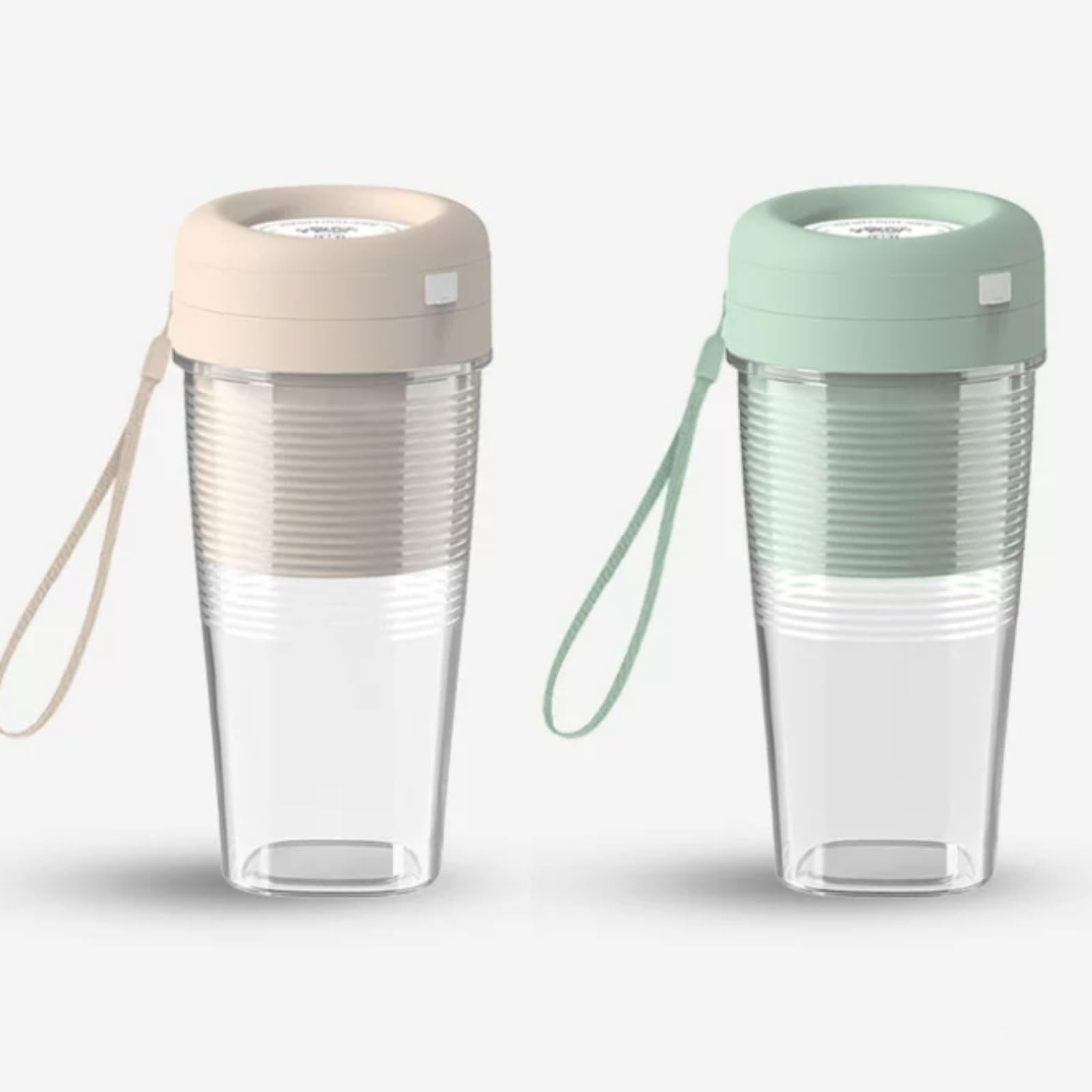 Senza fili Frullatore portatile in plastica Frullatore compatto di dimensioni personali Spremiagrumi portatile ricaricabile for frullati Frullati di ghiaccio Spremitura alta efficienza(Groen)