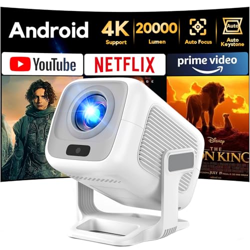 [App intégrée & Auto Focus] Vidéoprojecteur 4K WiFi6 Bluetooth 4, AKIYO O4 Projecteur 1080P Natif...