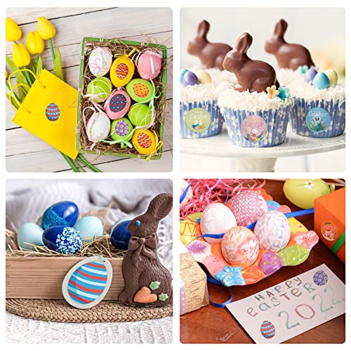 1000 Pcs Easter Stickers For Kids, 1.5 Inch & 17 Design Self- Adhesive Label Happy Easter Egg Bunny Sticker Rolls, Easter Party Decorative Sealing Stickers For Cards Art Craft Gift Boxes Envelopes #TOP6