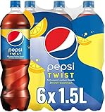 Lieferumfang: 6 x 1,5l Pepsi Twist/Koffeinhaltiges Erfrischungsgetränk mit Kohlensäure/Unvergleichlicher Zitronen Geschmack