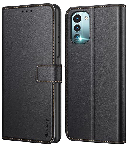 Ganbary Handyhülle für Nokia G11 / G21 Hülle, Premium Leder Tasche Flipcase [Kartenschlitzen] [Magnetverschluss] [Standfunktion] kompatibel mit Nokia G11 / G21 Schutzhülle, Schwarz