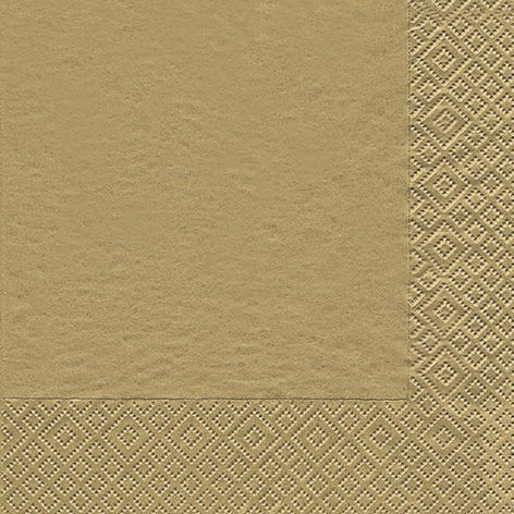 20 Serviettes Plain gold / Modern / Timeless plain colours / 33 x 33 CM