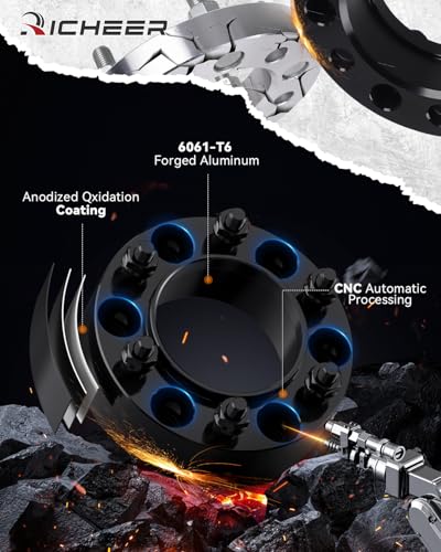 Image of Richeer 2 inch 6x5.5 Hubcentric Wheel Spacers for 1995-2023 Tacoma
