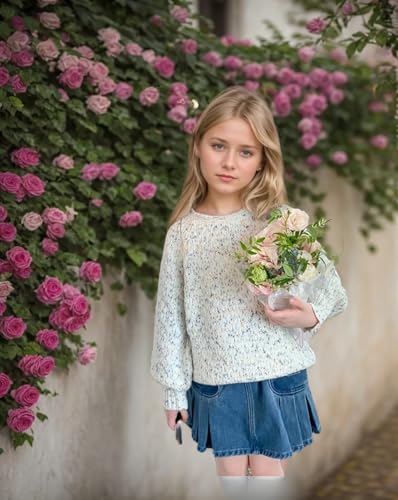 Girls Sweaters Crewneck Knit Sweater Long Sleeve Top Clothes for Teen Girls4