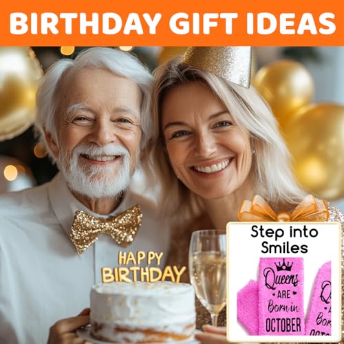 Image of HAPPYPOP Birthday Gifts Ideas for Women - January February March Birthday Socks in Pink