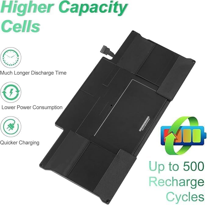 Image of A1466 Battery for Ma /Book Air 13 inch A1466(Mid 2012, Mid 2013, Early 2014, Early 2015, 2017) A1369(Late 2010, Mid 2011 Version) fits A1496 A1377 [EMC :2925, 2469, 2559, 2392, 2632, 3178] (A1496)