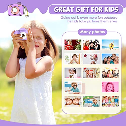 Tyseoome Kids Camera Toys For Girls,Christmas Birthday Festival Gift For Kids Digital Camera For Kids, Toys For 3 4 5 6 7 8 9 10 11 12 Year Old Girls With 32Gb Sd Card #TOP2