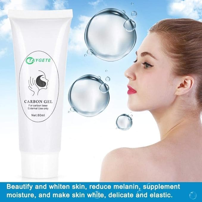 Carbon Cream Black Mask Gel For ND YAG Laser Skin Peeling Rejuvenation Whitening. Gel for Laser Hair Removal Facial Skincare, Black Doll Carbon Peel Cream for Facial Deep Cleansing & Rejuvenation(1PC)