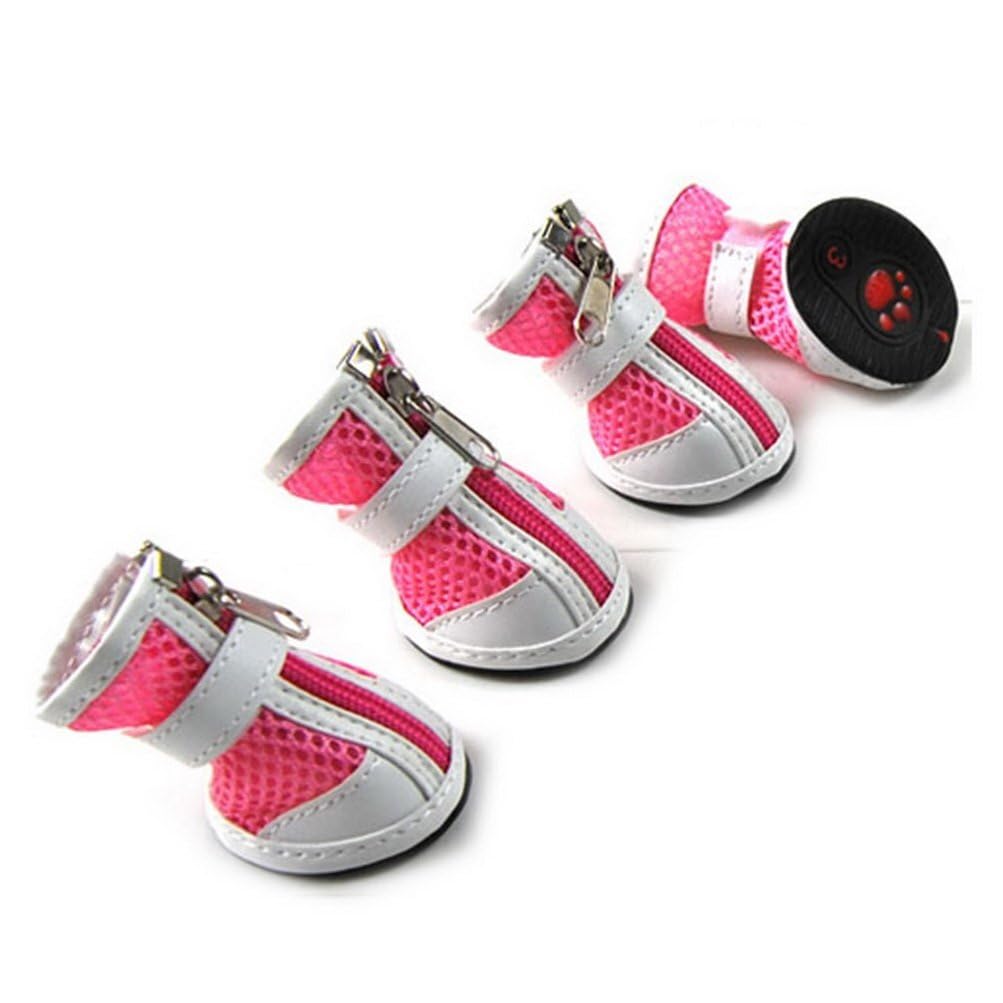 Dog Shoes for Shih Tzu, Golden Retriever, German Shepherd/Summer Heat Dog Boot Adjustable Non-Slip, PU Paw Protector-Waterproof Size- for 31 to 45 Kg All Dogs (L X W Paw-3.94 x 3.14) Inch-image-12