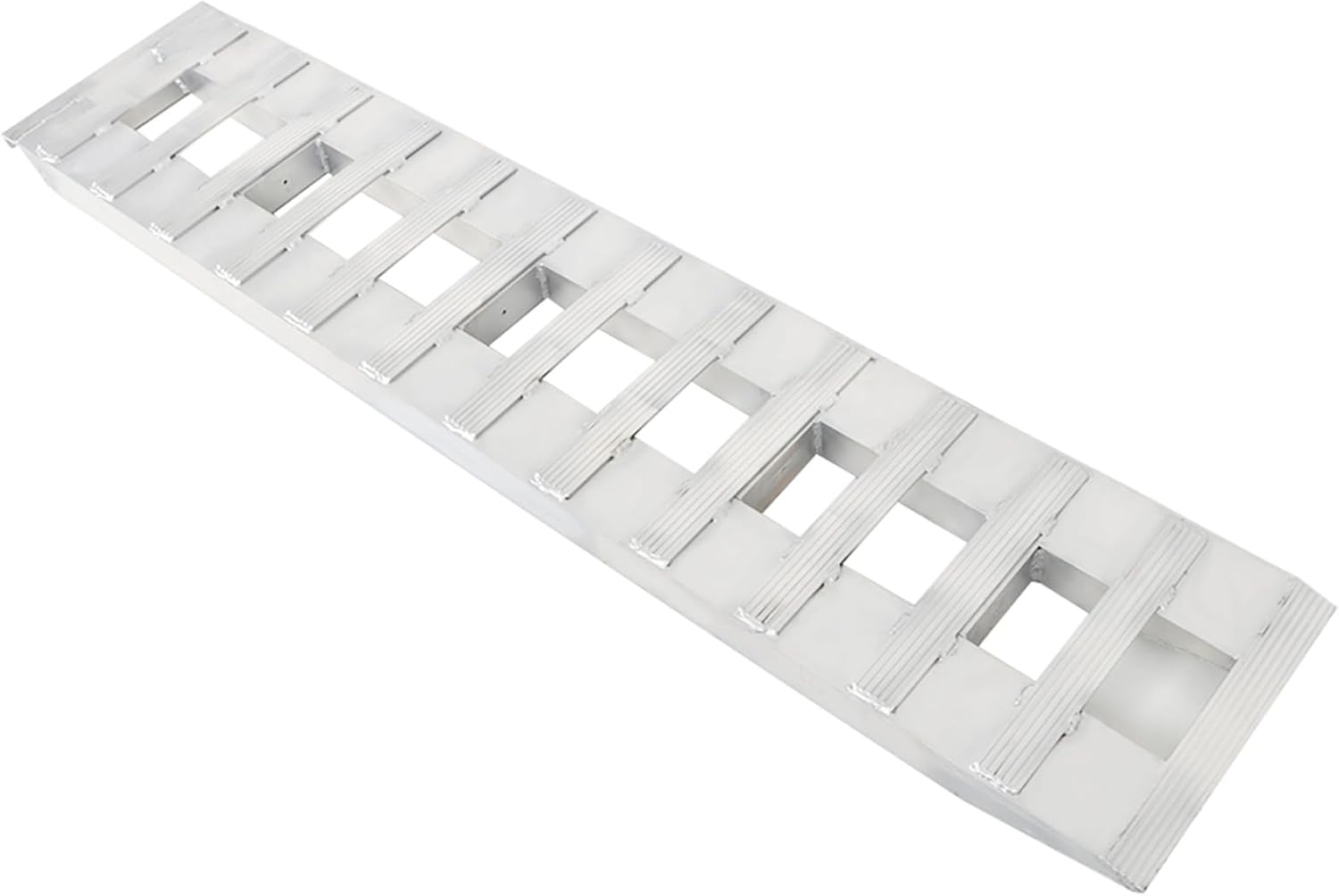 waltyotur 72 x 15 inch Trailer Ramps Aluminum Ramps 6500LBS 1 Pair 2 Ramps Hook End Knife Foot Ramps