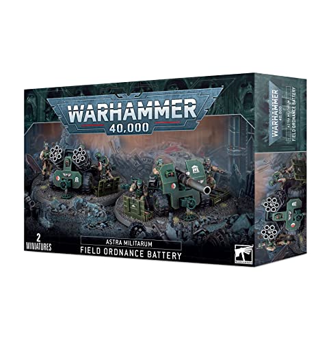 Warhammer 40k Astra Militarum batería de artillería de campaña miniatura de infantería