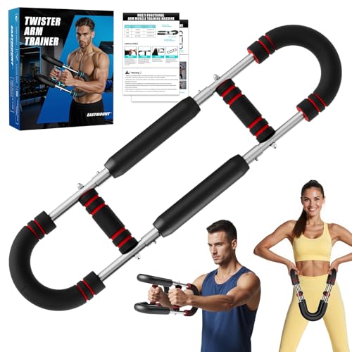 EAST MOUNT Twister Arm Trainer 20-115lb Adjustable Chest Workout Equipment for Men Women Portable Spring Resistance Muscle Builder Strength Training for Arms Chest Shoulders for Home Gym Fitness
