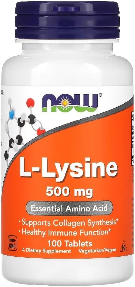 Now Foods โ L-Lysine 500mg | Essential Amino Acid Supplement โ 100 Tablets